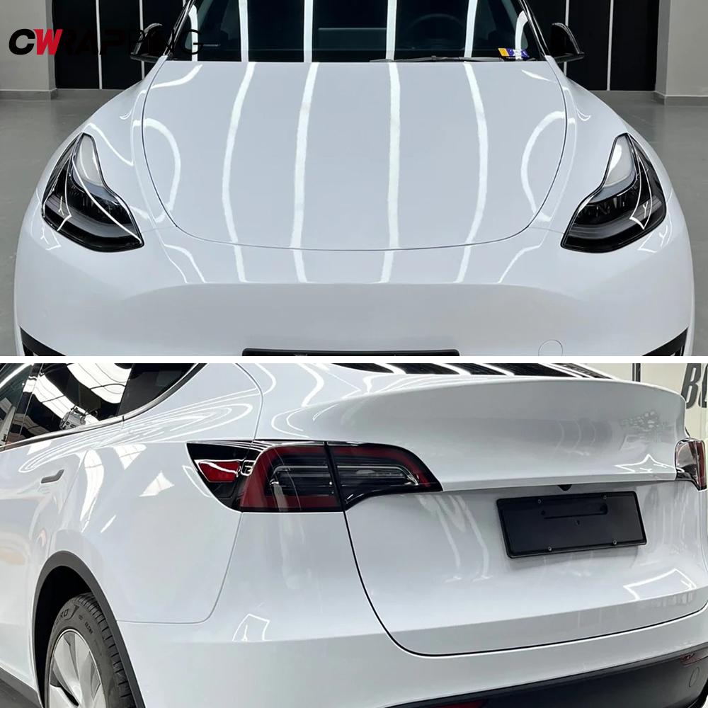 Glossy Vinyl Wrap Car Color Stickers Custom Size Car Wrapping Sticker Self-adhesive Film Accessories Auto Body Covering Supplies