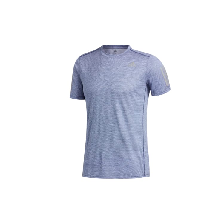 adidas T Shirts Men's Indigo Crew Neck Moderate Straight Fit FM5806