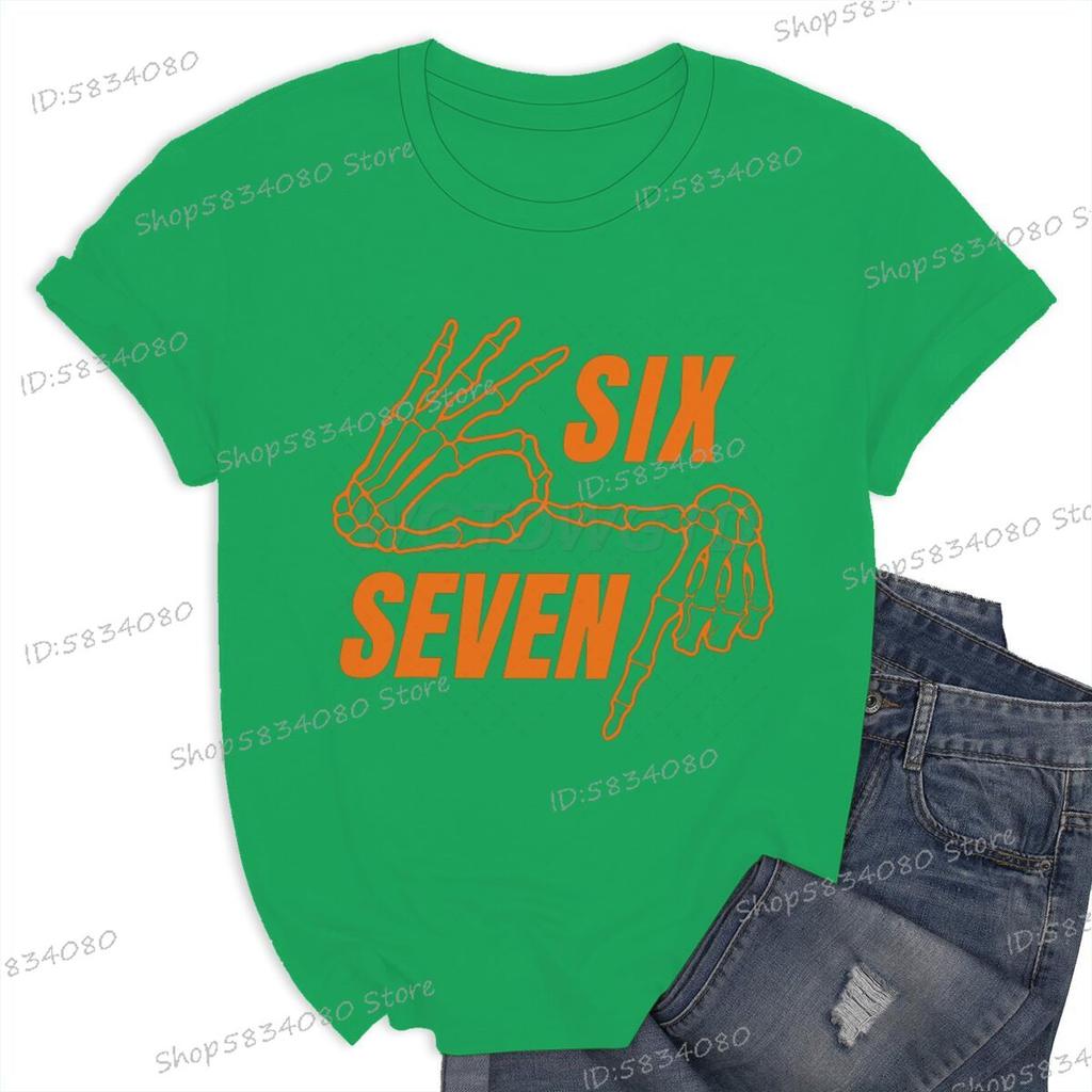 Six Seven Meme Halloween Shirt Funny Gift for Him Her Trend Halloween 6 7 Vintage Tee Unisex Women Internet Humor T Shirt