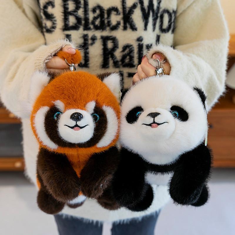 Plush Shoulder Panda Bag Makeup Package Adjustable Size Decorations Cartoon