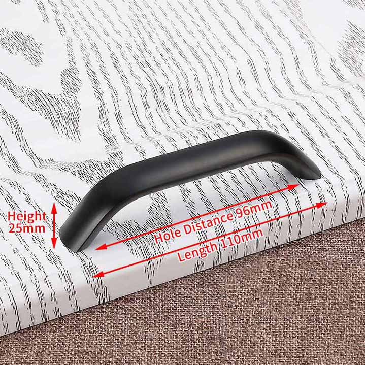 KAK American Style Black Solid Space Aluminium Alloy Handles Cabinet Handles Drawer Knobs Door Pulls Furniture Handle Hardware