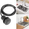 1set Switch Push Button Cover With 1.5m Hose Garbage Disposal Air Switch Food Waste Disposal Device Push Button Replacement Kit