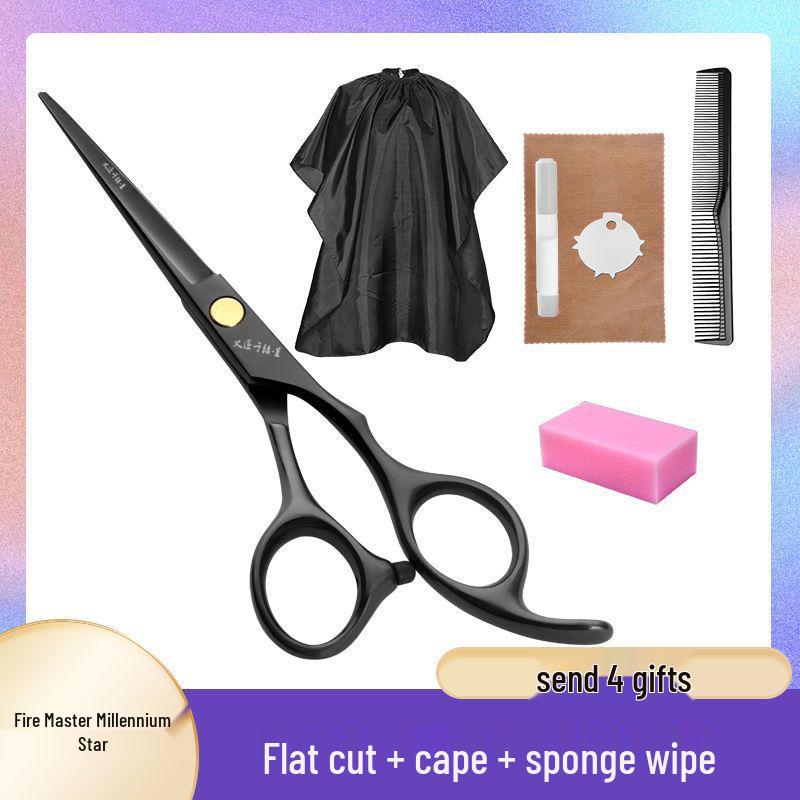 Professional Hairdressing Scissors Set: Flat Teeth, Cutting, and Thinning Scissors - Free Shipping