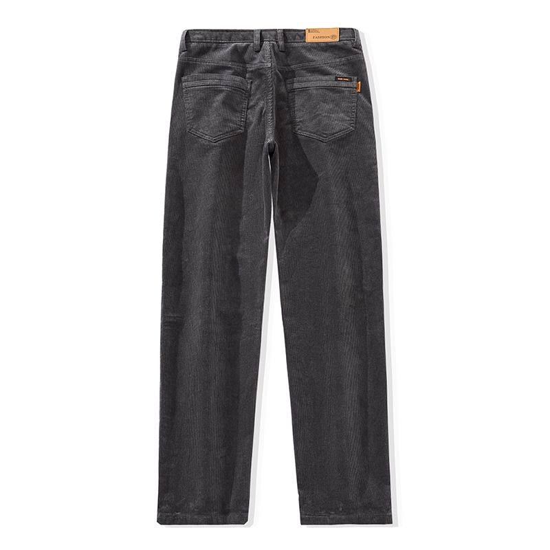 High-End Business Casual Stretch Corduroy Dad Pants for Men, New Autumn and Winter Thickened Long Pants for Middle-Aged Men
