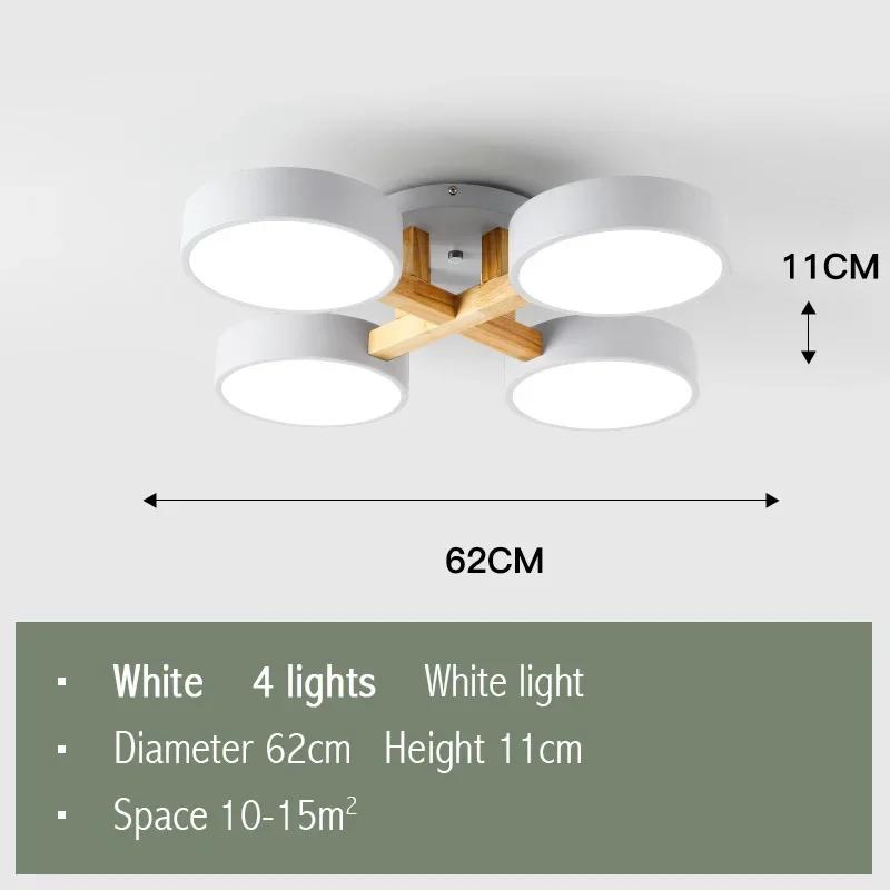 Nordic Wooden Ceiling Lights Indoor LED Macaron Color Decor Chandelier  Creative Ceiling Lamp For Parlor Bedroom Study Room Cafe