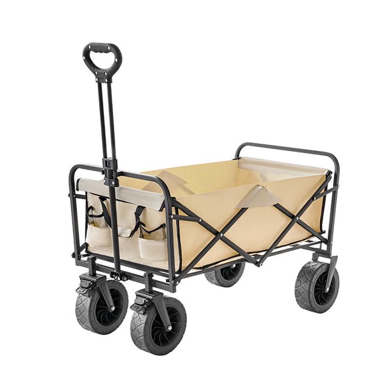 OEING Outdoor Folding Camping Cart with Tank Wheels One Size