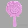 3D Stereo Retro Rose Flower Shape Cosmetic Makeup Mirror Compact Hand Mirror Girl Birthday Gifts