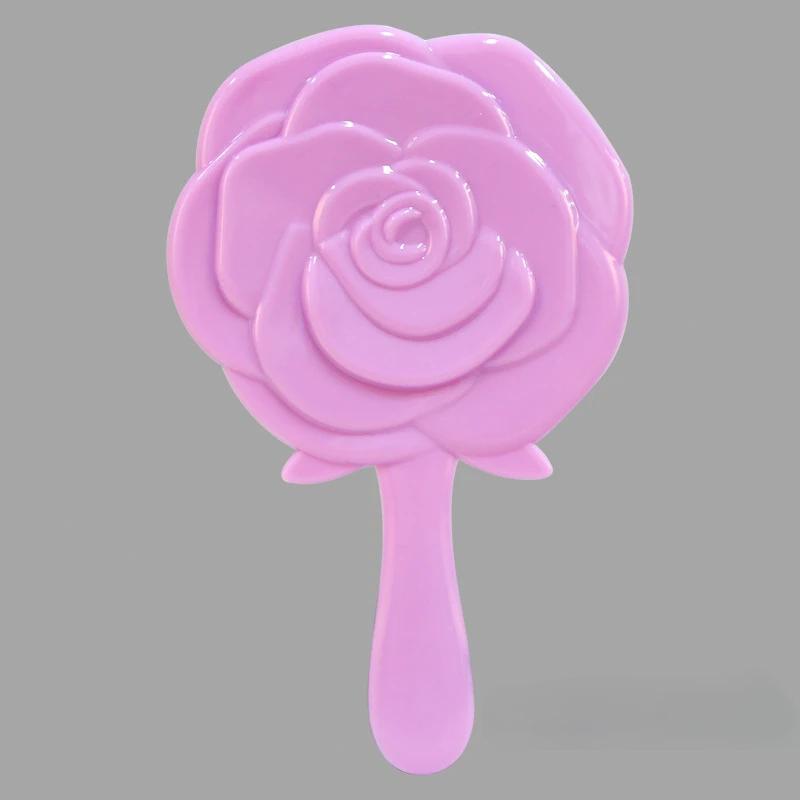 3D Stereo Retro Rose Flower Shape Cosmetic Makeup Mirror Compact Hand Mirror Girl Birthday Gifts