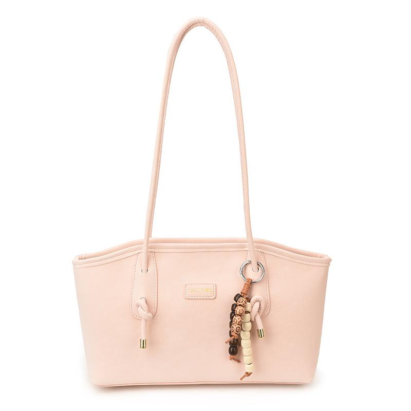 

Simple and fashionable handbag women s new versatile commuter large-capacity shoulder underarm bag рожевий