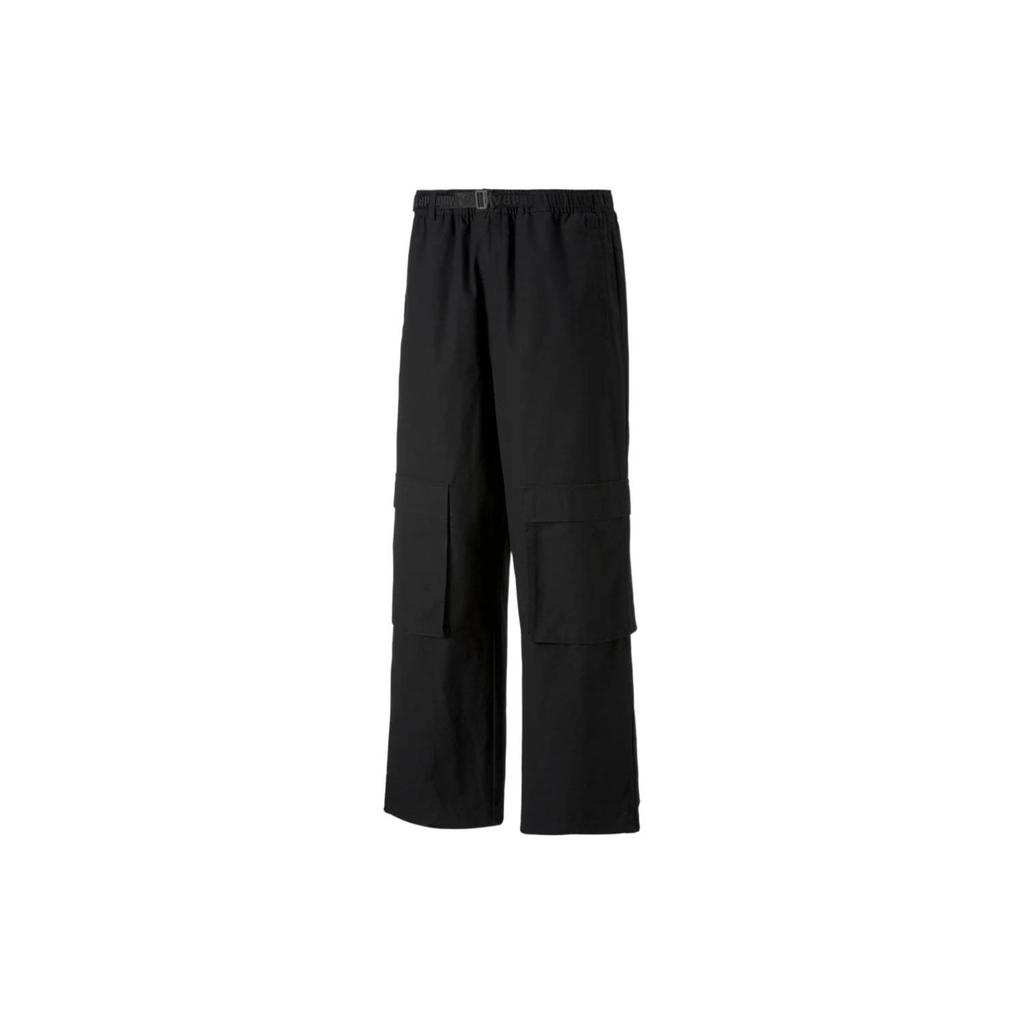 Puma X P.A.M. Outdoor Style Series Solid Color Cargo Straight Weave Long Casual Pants Men Bottoms Black 536006-01