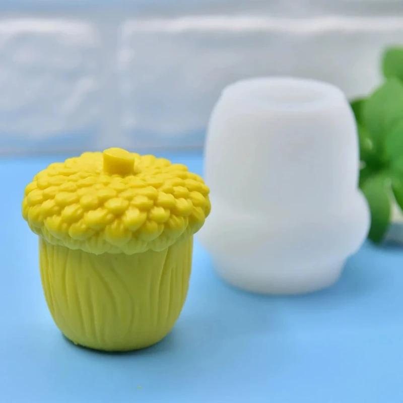 Top Quality Creative Pine Cone Aromatherapy Gypsum Candle Silicone Mold Handmade Plaster Candle Container Home Decoration Mould