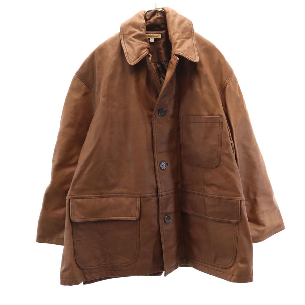 

JNTERENSE Made in Korea Cowhide leather jacket L Brown Men s Used