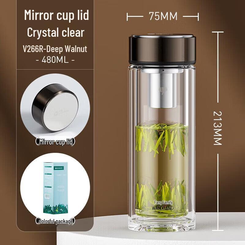 Wanxiang Double-Layer Car Tea Glass Cup