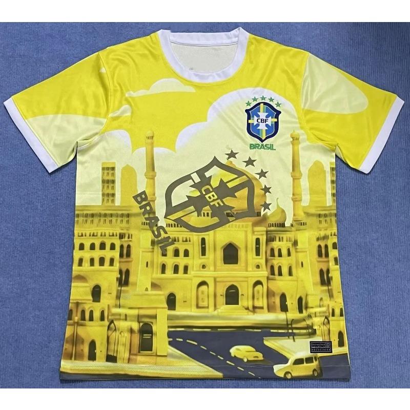 ETST 07 Summer men's T-shirt, Brazilian football shirt, City Edition training football shirt, breathable, lightweight, quick-dr 6XL