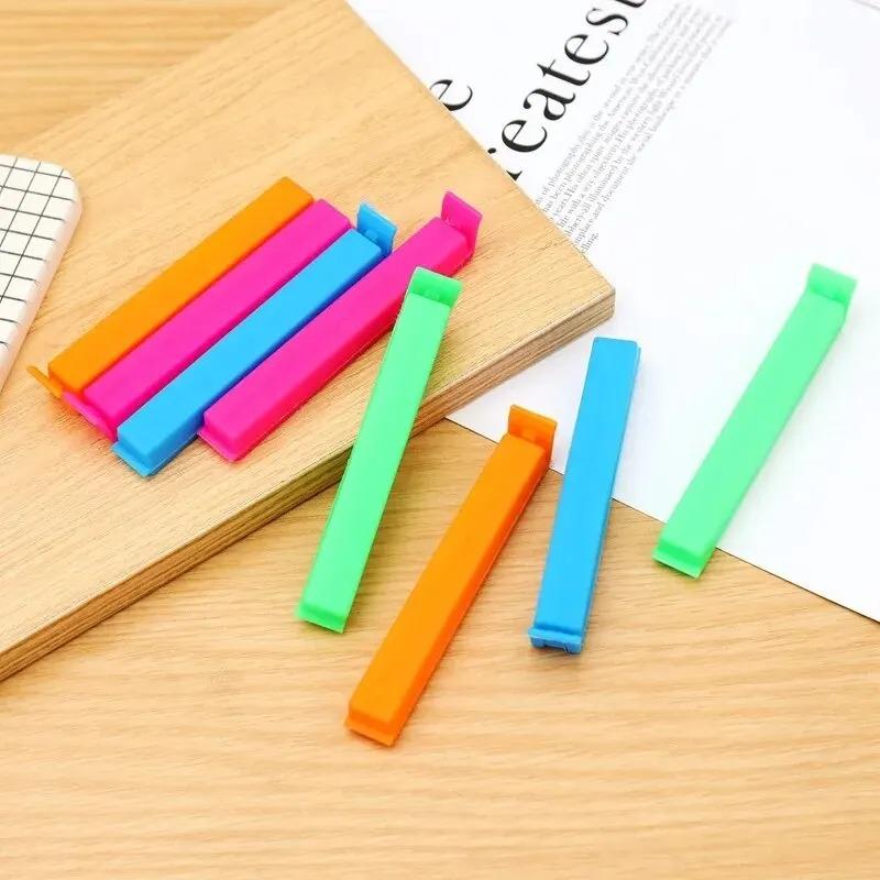 10Pcs Food Bag Clips,Plastic Sealing Clips for Kitchen Storage, Reusable Snack Bag Sealer Clamps,Airtight Food Saver Accessories