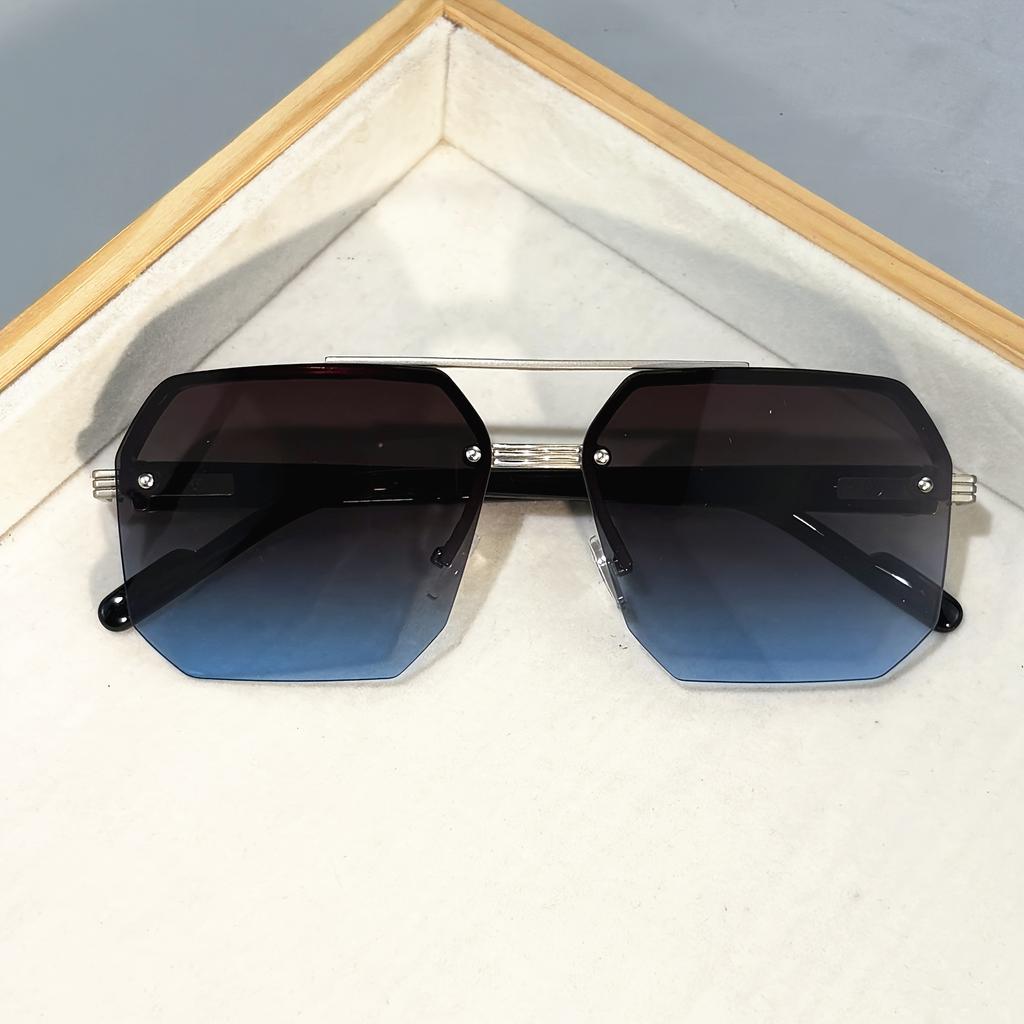 Vintage Square Sunglasses Woman Classic Retro Gradient Mirror Frameless Sun Glasses Female Fashion Rimless