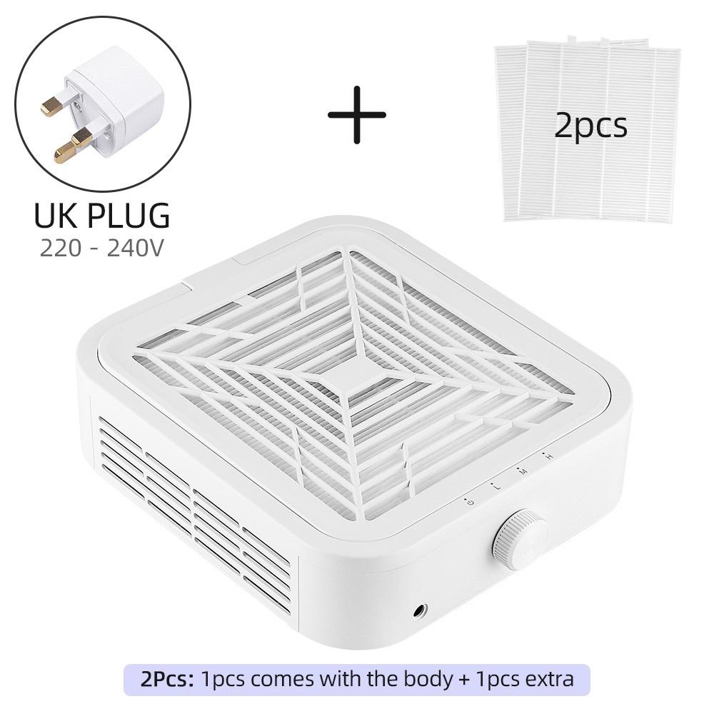 120W Powerful Nail Dust Collector Super Suction Brushless Nail Dust Extractor Nail Art Manicure Fan Vacuum Cleaner With 2 Filter