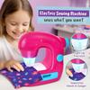 Mini Sewing Machine Toy Kit for Kids Beginners, 22pcs Portable Electric Sewing Machine with Sewing Kit, Light and Finger Guard, Birthday Christmas