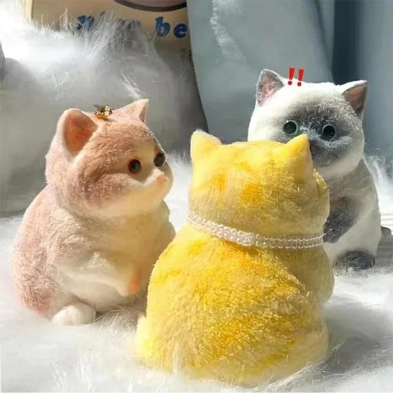 Animal Kawaii Plush Angel Cat Relieve Anxiety Toy Soft Slow Rising Squeeze Desktop Ornamen Fidget Sensory Toy For Kid Adult Gift