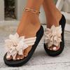 Fingered Flip Flops, Women's, Plus Size, Floral, Flat Bottomed Slippers, Sandals, Summer New Styles, Couple Sandals