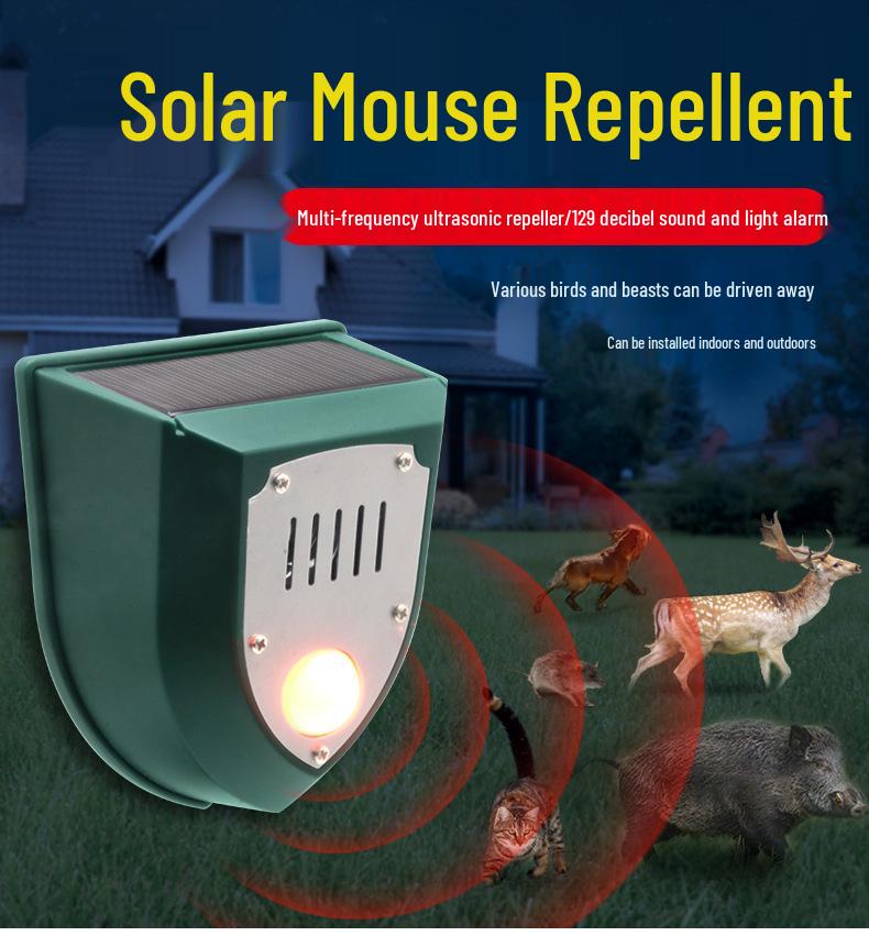Solar Ultrasonic Animal Repeller: Birds, Mice, Dogs, and Wild Boars