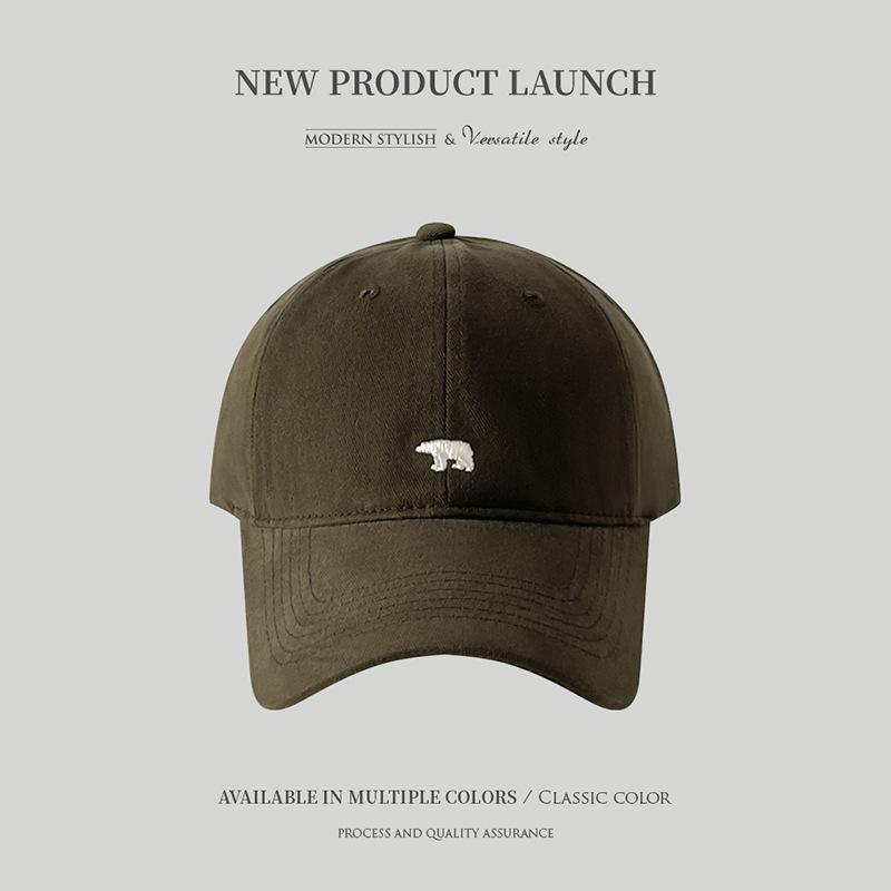 Summer American Baseball Cap Children'S Versatile Soft Top Polar Bear Peaked Cap Men'S Trend Brand Face Small Sunscreen Cap