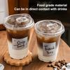 Disposable Coffee Cup Ins Style Transparent Thickened Milk Tea Cup With Lids Suitable For Smoothies Cold Drinks Party Supplies 2