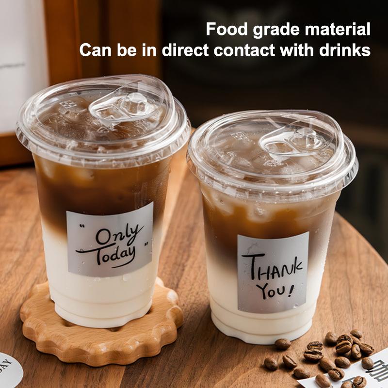 Disposable Coffee Cup Ins Style Transparent Thickened Milk Tea Cup With Lids Suitable For Smoothies Cold Drinks Party Supplies 2