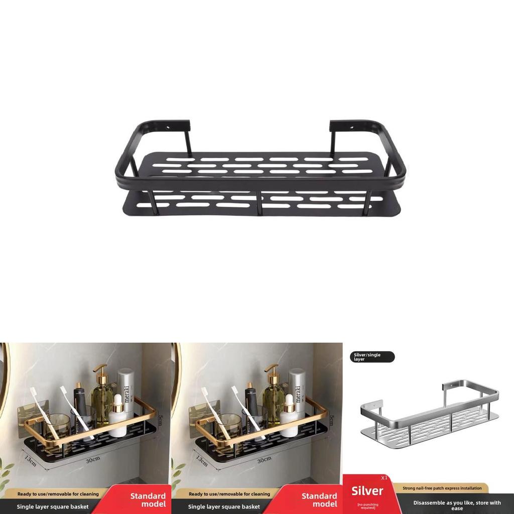 Aluminium Wandhängendes Badezimmerregal mit oxidierter Oberfläche für Heimorganisation und Duschablage
