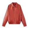 Women's Summer Fashion Temperament Autumn and Winter New Imitation Leather Bomber Jacket