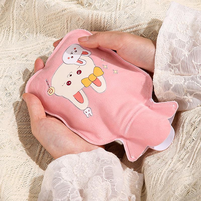 1Pc Kawaii 350Ml Plush Hand Warmer Cute Cartoon Girl Heart Y2K Carry-On Water-Filled  Water Bag Keep Warm