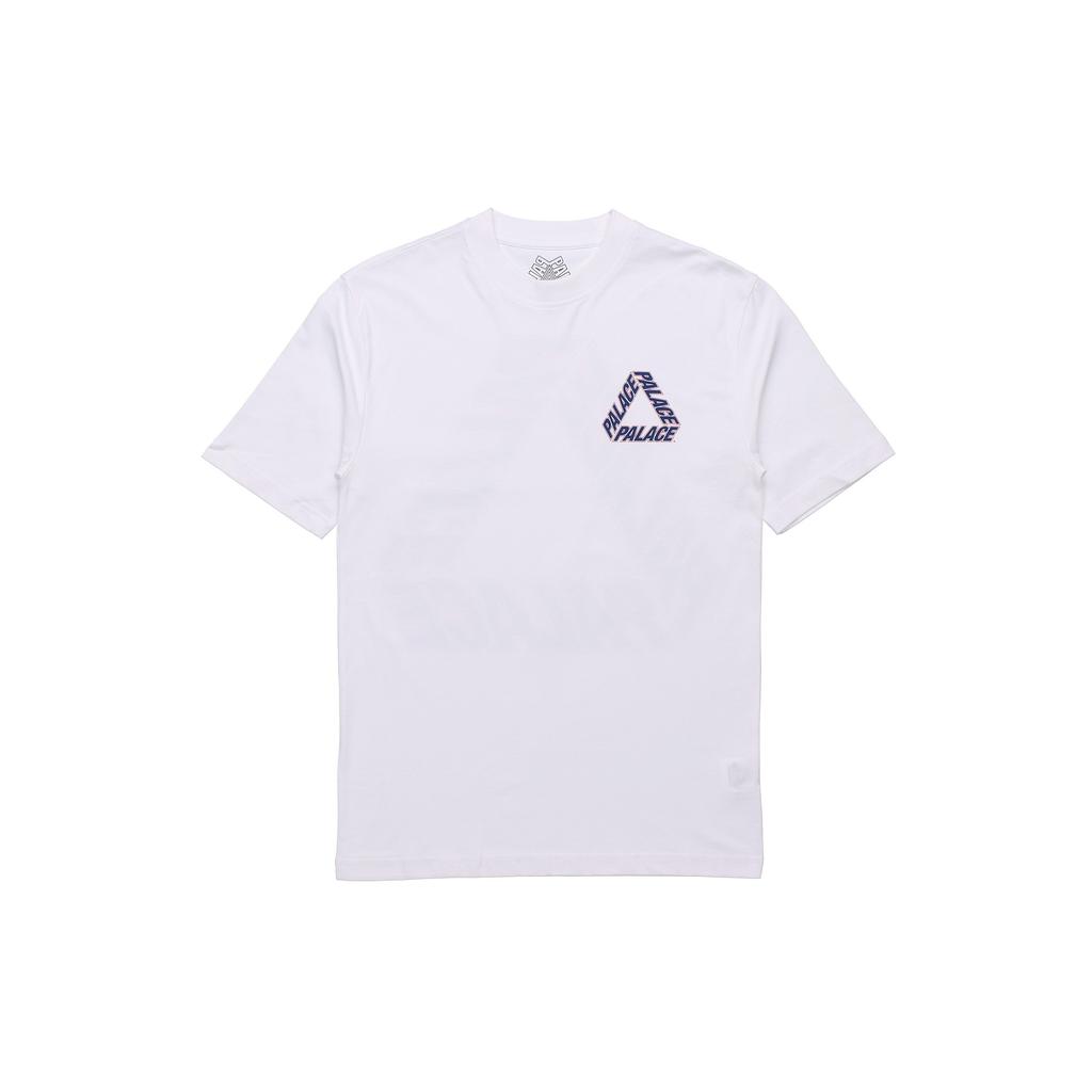 PALACE P3 Team T-Shirt Dark Back Large Logo Printing Short Sleeve Unisex White P19TS236
