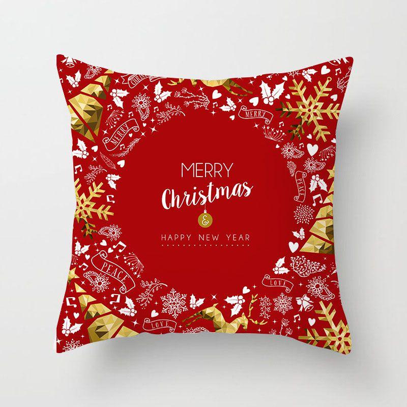 Super Soft Red And White Christmas Pillow Case For Stylish Home Decoration