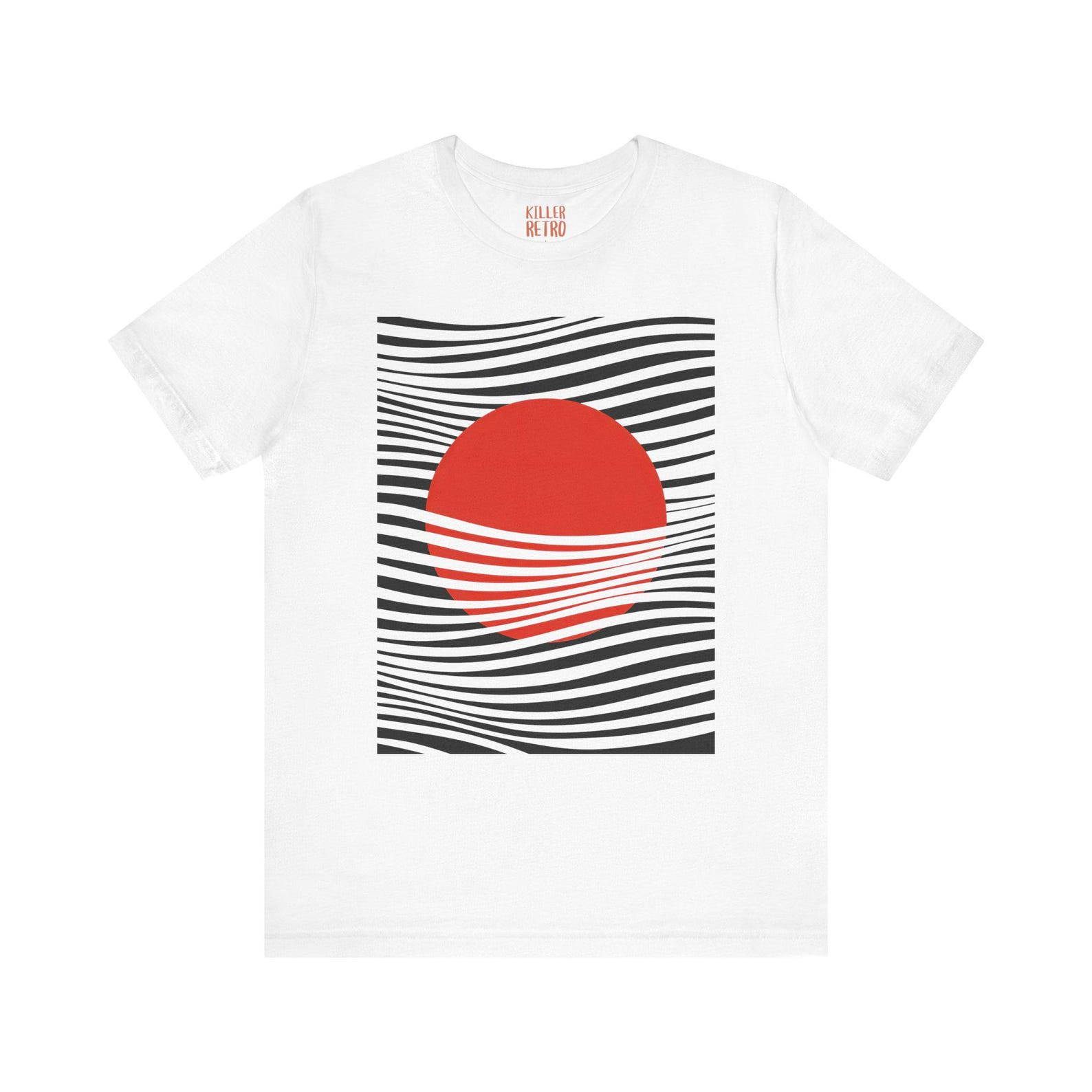 Retro Sunset Wave T-Shirt L