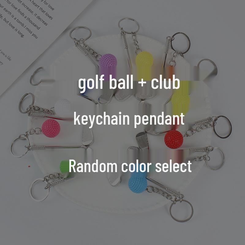 Creative Golf Ball Keychain Pendant: Simulated Golf Souvenir & Promotional Gift