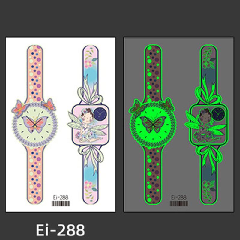 

[Боди-арт татуировка] Детская мультяшная светящаяся наклейка Водонепроницаемая детская мультяшная светящаяся наклейка для тату-часов s120*75 мм Ei288