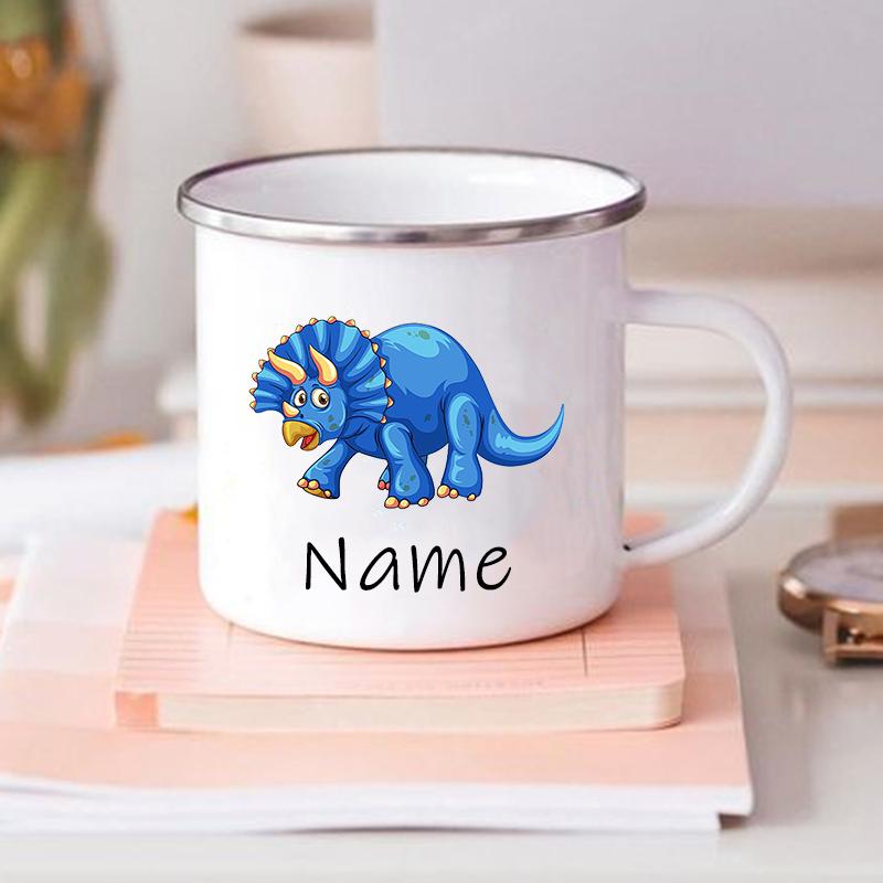 Benutzerdefinierte Dinosaurier mit Namen Kaffeetasse personalisierte Kinder Tasse Geburtstag Party Gefälligkeiten für Kinder Kinder Weihnachten Valentinstag Geschenk