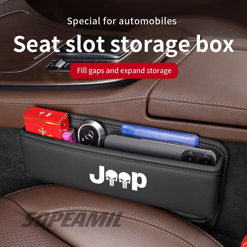 Car Seat Gap Multifunction Crevice Storage Case For Jeep Renegade Compass Gladiator Patriot Commander Wrangler JK Grand Cherokee AMS1