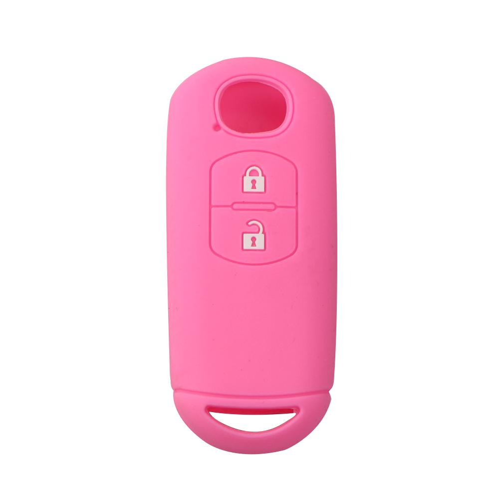

Silicone Key Fob Cover for Mazda 2 3 5 6 8 Atenza CX5 CX7 CX9 MX5 RX Remote Shell Protective Case Automotive Accessories розовый