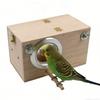 Wooden Parrot Breeding Box with Transparent Window Bite Resistant Removable Bird Nest House Breeding Cage for Parakeet Lovebird