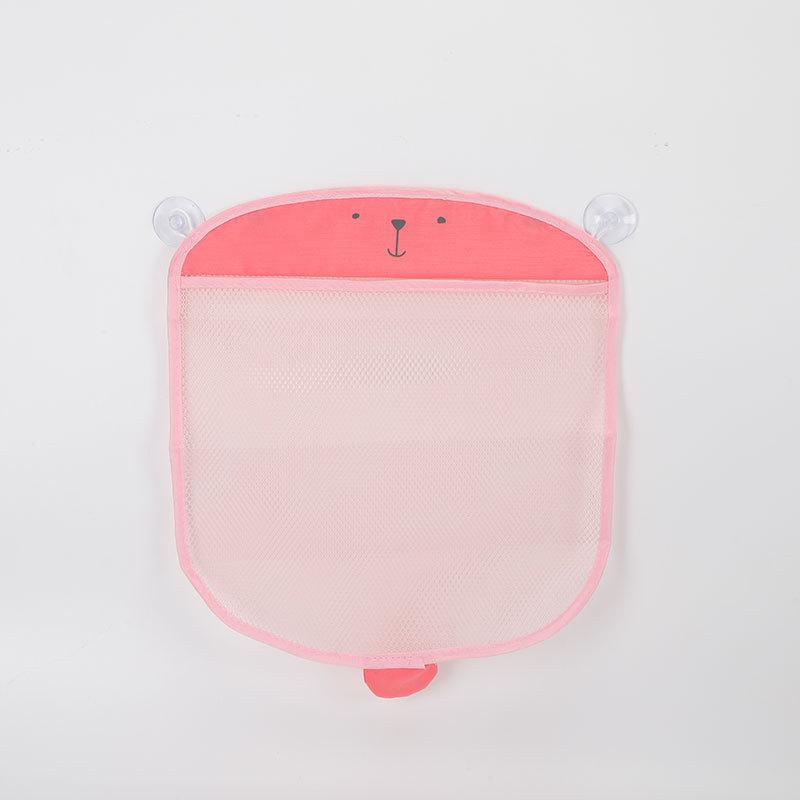

Mesh Baby Bath Toy Storage Bags Sucker Design Baby Bath Organizers for Bathtub Toys Cartoon Animal Cloth Sand Toys Storage Net рожевий