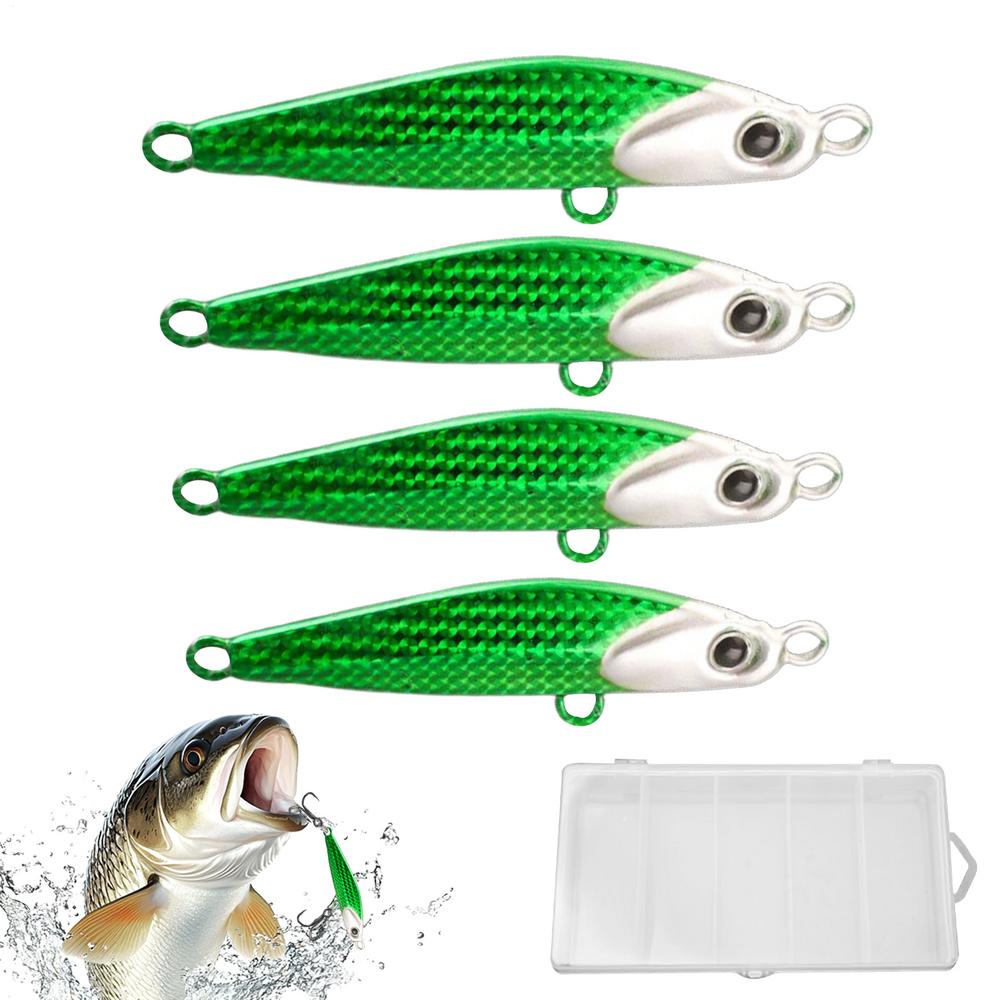 Рыболовные приманки для пресной воды 4 штуки Имитация рыболовных снастей Рыболовные имитационные приманки для соленой воды пресной воды ледяного озера реки