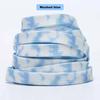 Colorful Tie-dye Flat Shoelaces Fashion AF1/AJ Sports Shoelace Stars Moon Shoelaces for Sneakers Casual Canvas Shoes 0.8CM Width