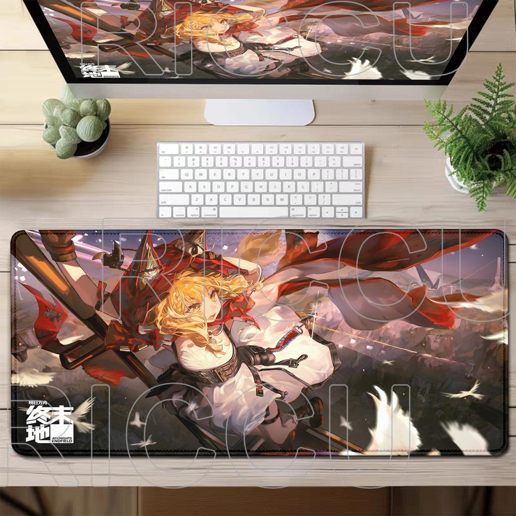Stampa HD Arknights Endfield Rossi Tappetino per Mouse XXL Grande Carino Anime Tappetini per Tastiera Gamer Mausepad Tappeto per Scrivania Studente