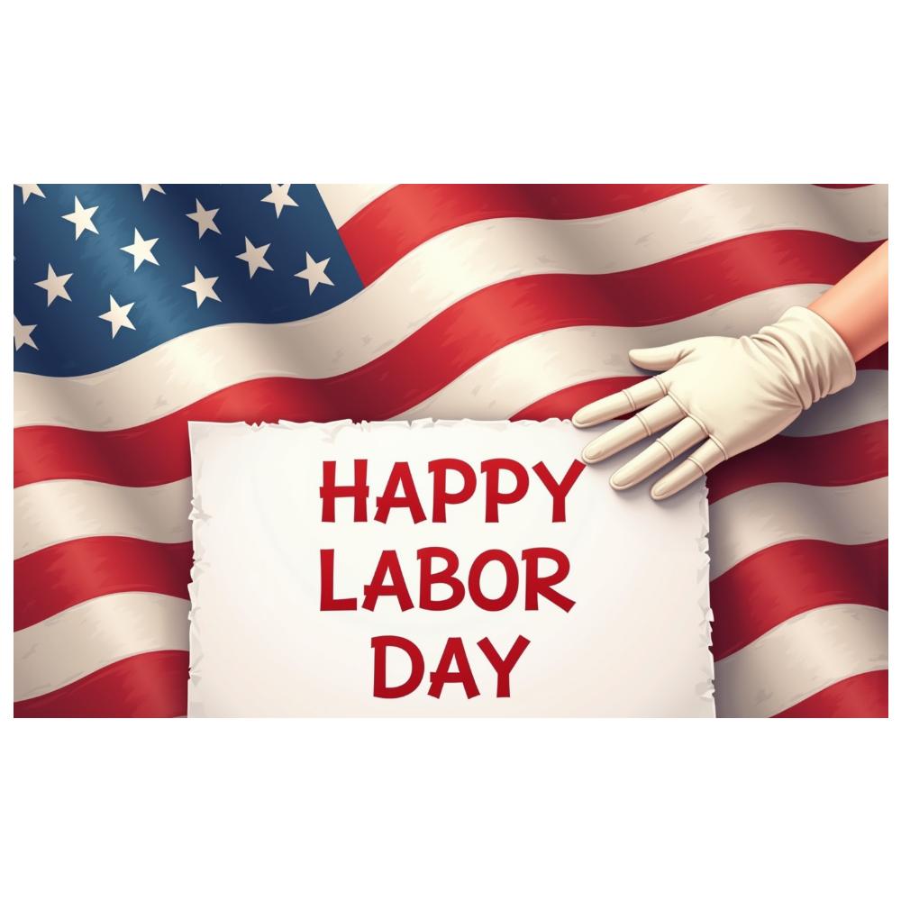 American Flag Banner Hand Gloves Design Event Banner Decorative Design Party Backdrop for Office Decoration