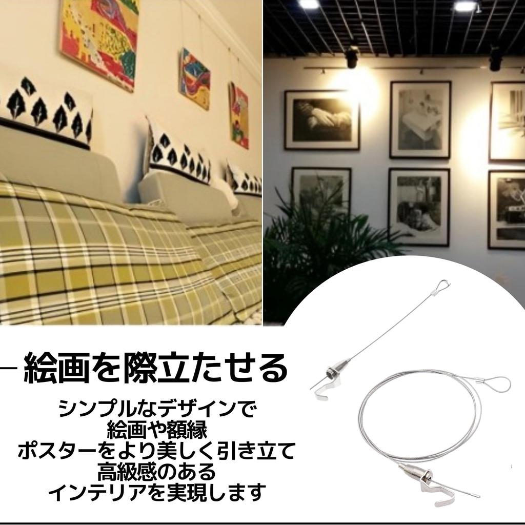 East Leaf Picture Rail Wire Hooks for Hanging Pictures (1.5m, Set of 20)