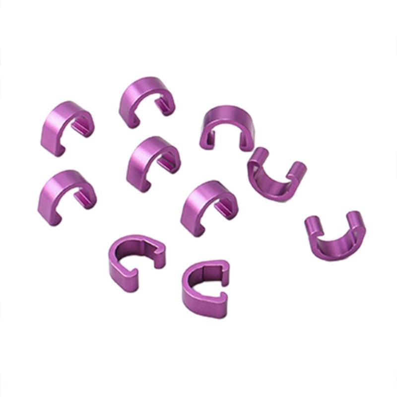 10 szt. Klips do prowadzenia linki hamulcowej roweru ze stopu aluminium C-clip prowadzący linkę hamulcową Klamra prowadząca do roweru górskiego, roweru szosowego