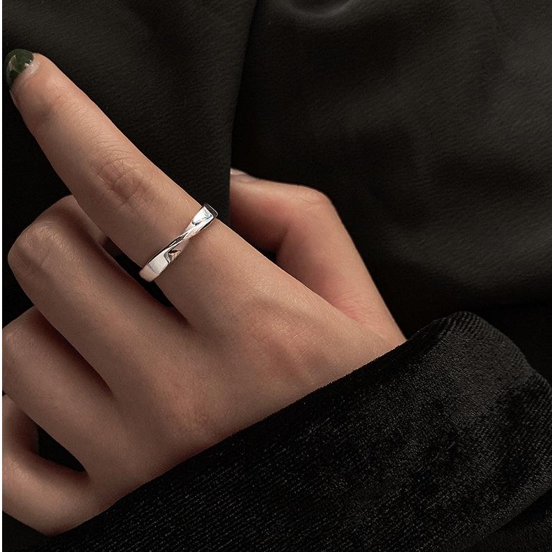 Women's Adjustable S925 Sterling Silver Retro Minimalist Open Ring