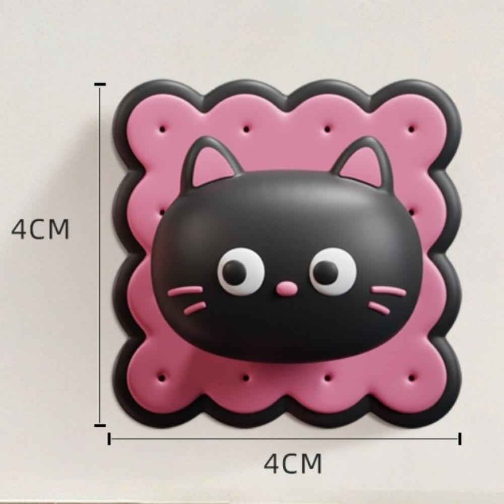 New Cartoon Cat Door Bumper Stickers PVC Durable Door Handle Stop Anti-Trap Protection Door Handle Mute Pad Home Use