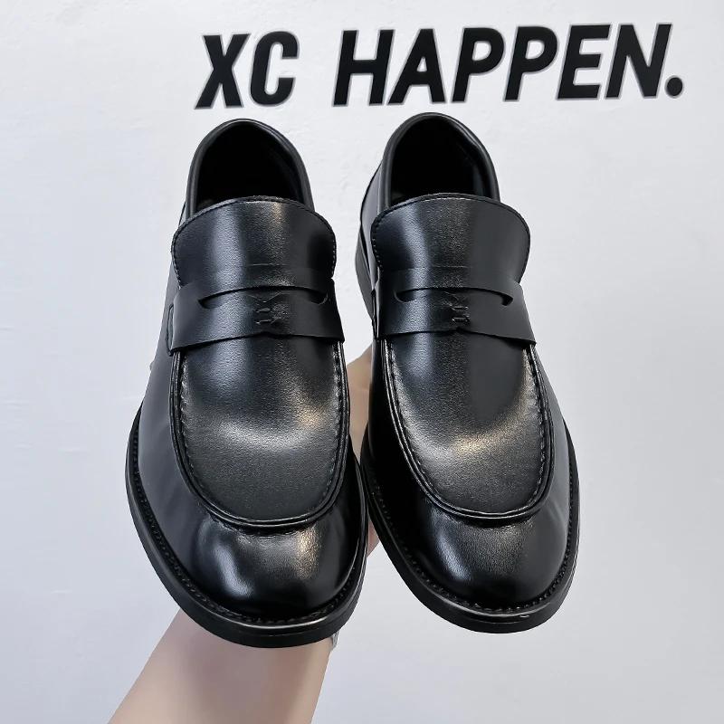 New Brand Business Men Shoes Fashion Male Wedding Shoes Outdoor All-match Flats Handmade Mens Loafers Leather Men's Dress Shoes